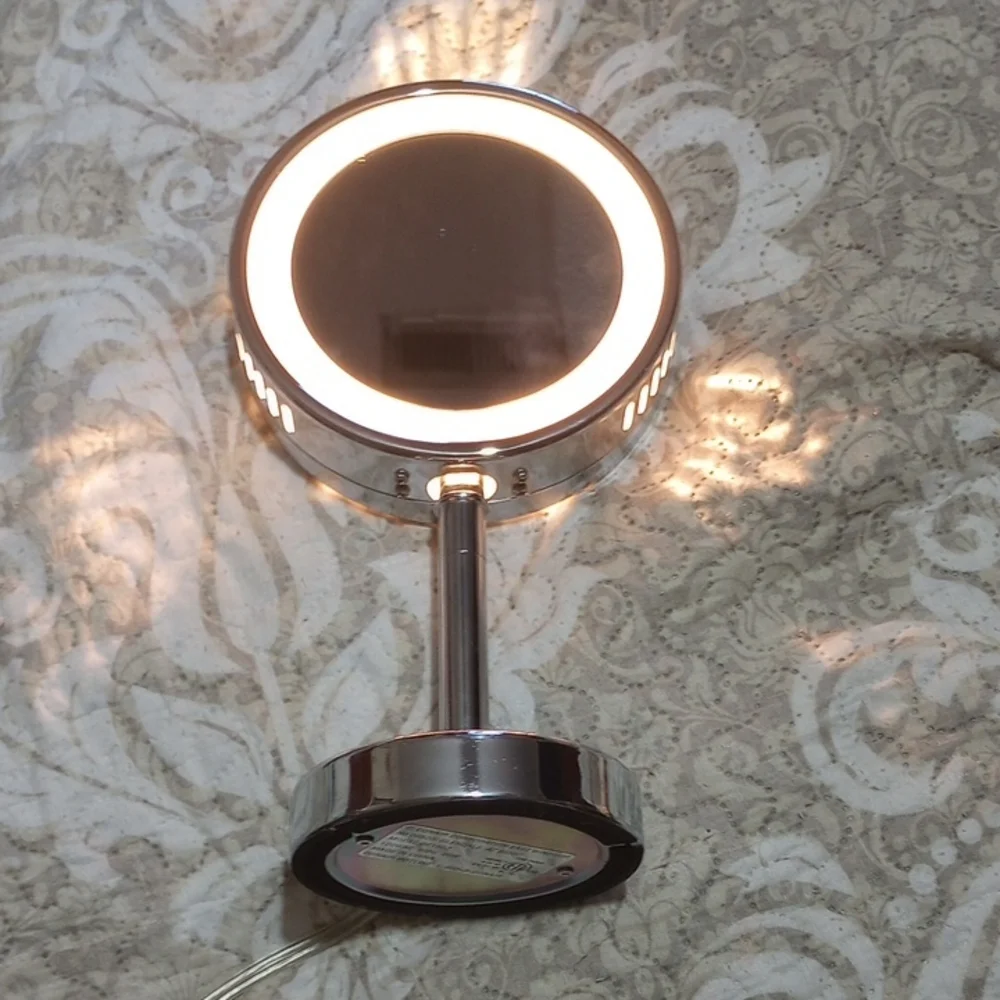 Conair Sleek Silver Vanity Mirror with LED Illumination